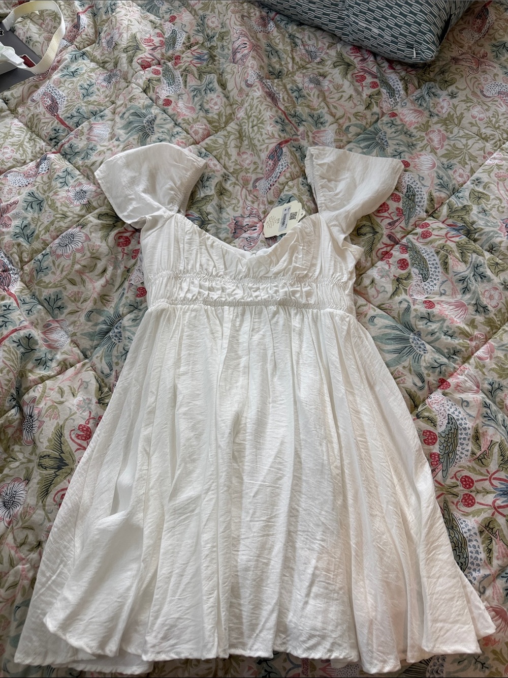 Altar'd State Ivory Ruffled Tag Dress